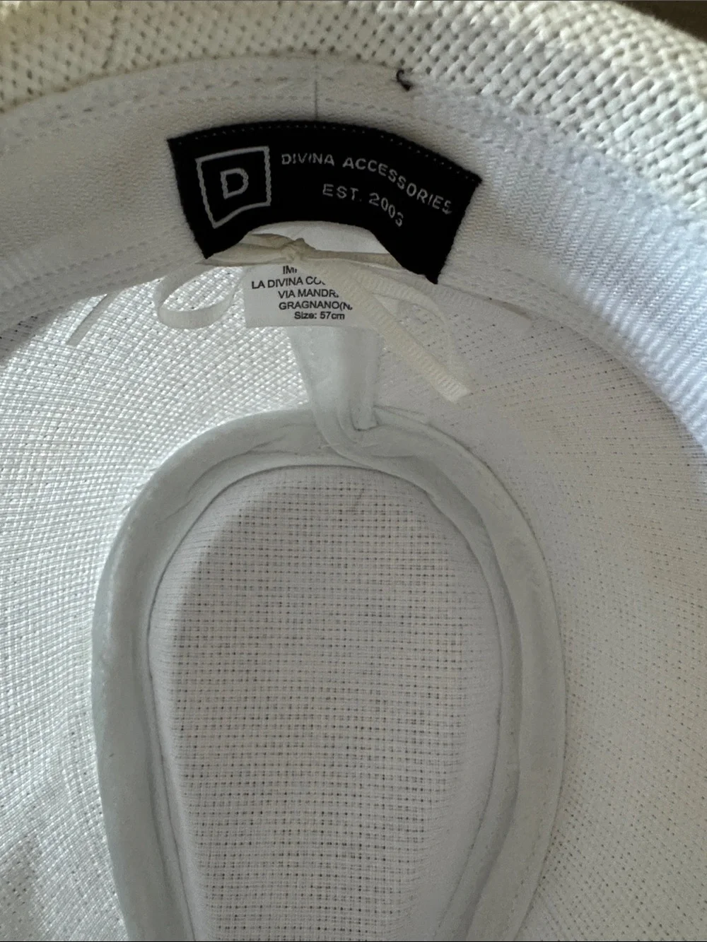 White Fedora with Navy Band